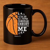 Christian Basketball Shirts M.e.n Boys K.i.d.s Religious Gifts 11oz C Handle Ceramic Mug