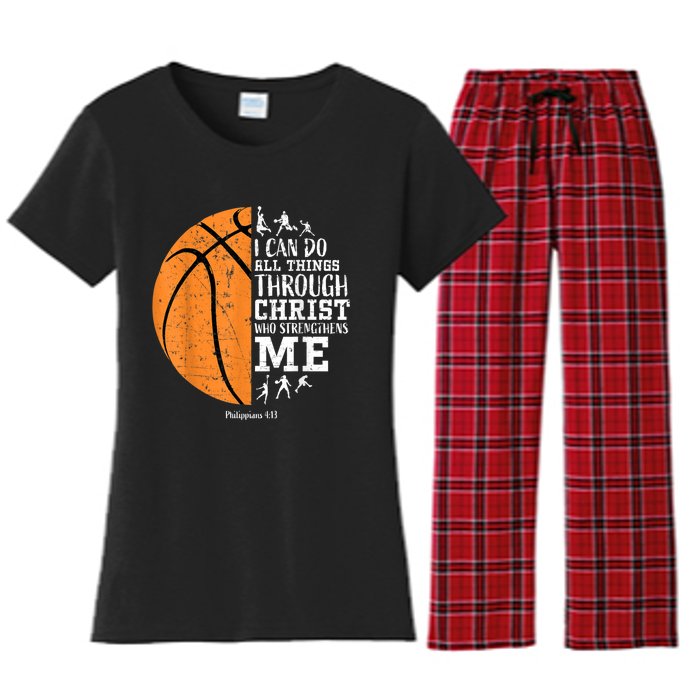 Christian Basketball Shirts M.e.n Boys K.i.d.s Religious Gifts Women's Flannel Pajama Set