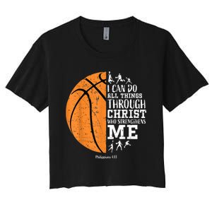 Christian Basketball Shirts M.e.n Boys K.i.d.s Religious Gifts Women's Crop Top Tee