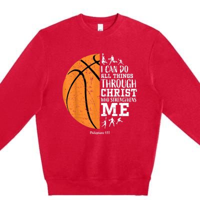 Christian Basketball Shirts M.e.n Boys K.i.d.s Religious Gifts Premium Crewneck Sweatshirt