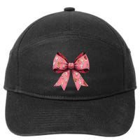 Coquette Bow Sign Language Asl Deaf Teacher Interpreter Mom 7-Panel Snapback Hat