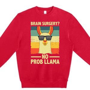 Cute Brain Surgery For Get Well Soon Recovery Premium Crewneck Sweatshirt