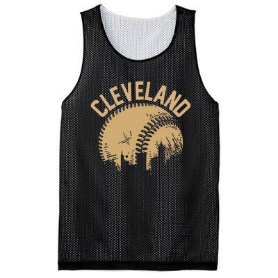 Cleveland Baseball Skyline Ohio Player Coach Fan Mesh Reversible Basketball Jersey Tank