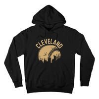 Cleveland Baseball Skyline Ohio Player Coach Fan Tall Hoodie