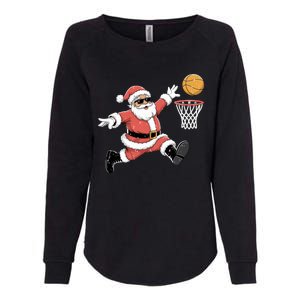 Christmas Basketball Santa Claus Dunking Funny Humor Cool Gift Womens California Wash Sweatshirt