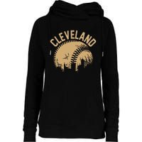 Cleveland Baseball Skyline Ohio Player Coach Fan Womens Funnel Neck Pullover Hood