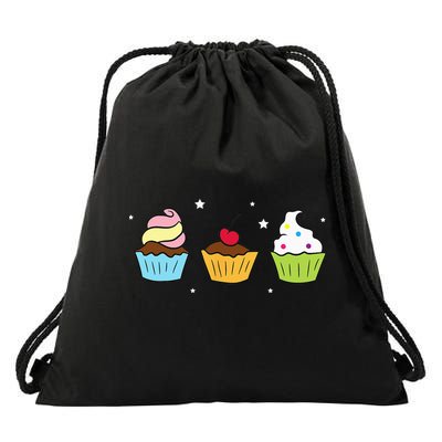 Cupcakes Baking Sweet Cupcakes Sweet Cupcake Baking Drawstring Bag