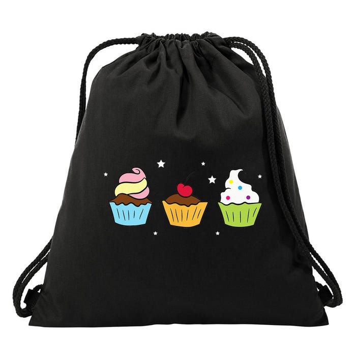 Cupcakes Baking Sweet Cupcakes Sweet Cupcake Baking Drawstring Bag