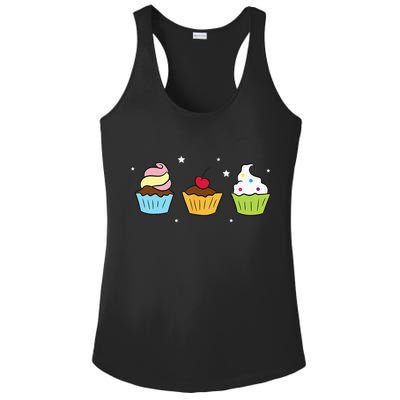 Cupcakes Baking Sweet Cupcakes Sweet Cupcake Baking Ladies PosiCharge Competitor Racerback Tank