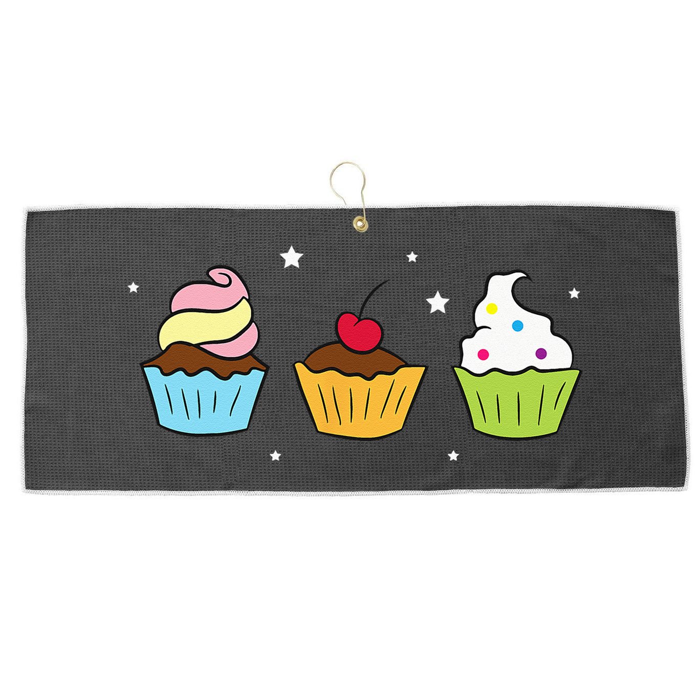 Cupcakes Baking Sweet Cupcakes Sweet Cupcake Baking Large Microfiber Waffle Golf Towel