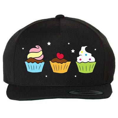 Cupcakes Baking Sweet Cupcakes Sweet Cupcake Baking Wool Snapback Cap