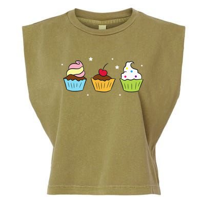 Cupcakes Baking Sweet Cupcakes Sweet Cupcake Baking Garment-Dyed Women's Muscle Tee