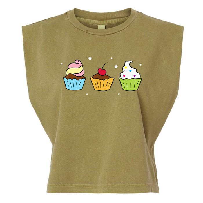 Cupcakes Baking Sweet Cupcakes Sweet Cupcake Baking Garment-Dyed Women's Muscle Tee