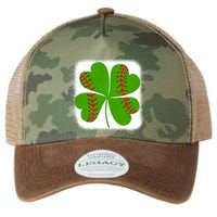 Cool Baseball St Patricks Day Catcher Shamrock Bleached Gift Legacy Tie Dye Trucker Hat