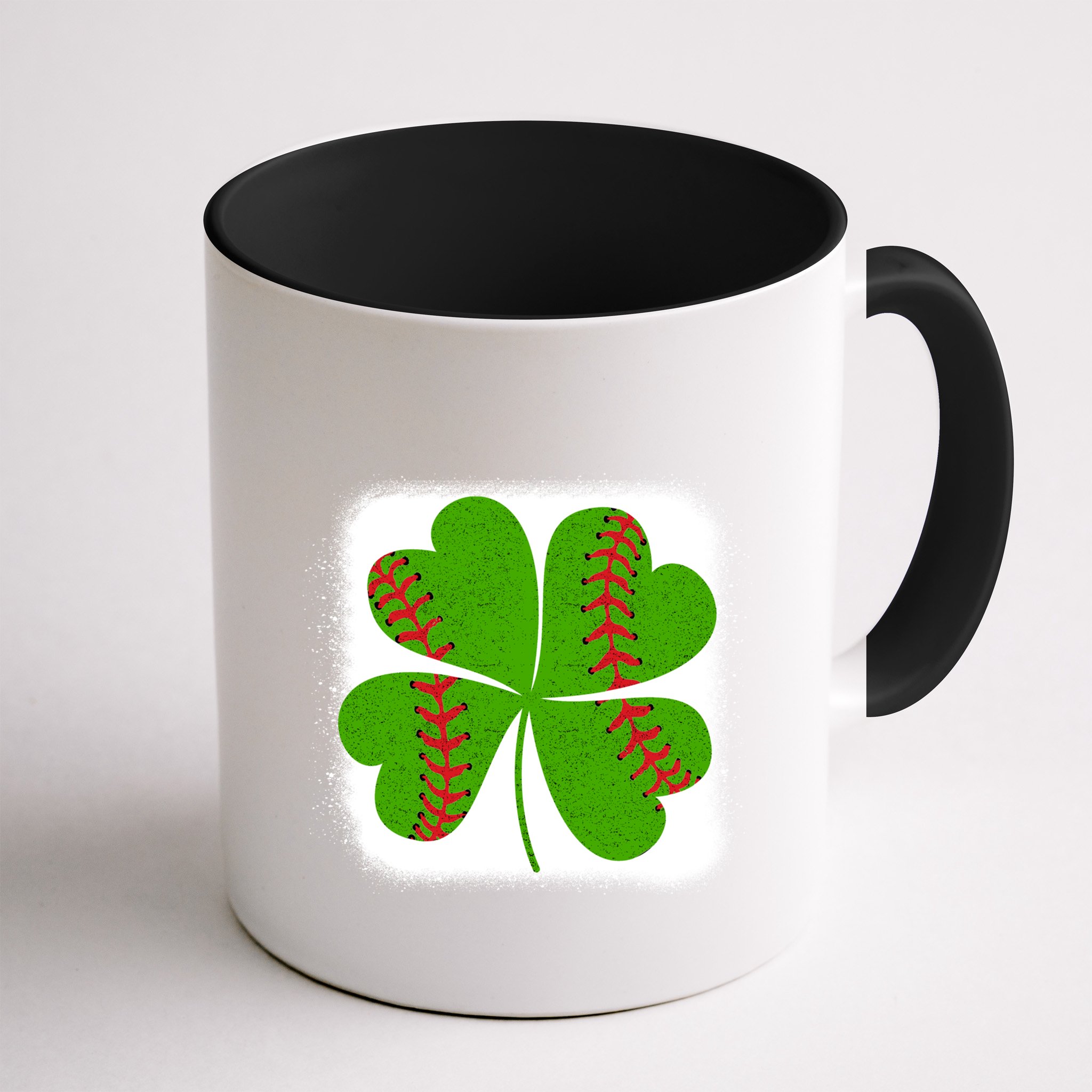 Cool Baseball St Patricks Day Catcher Shamrock Bleached Gift Mug