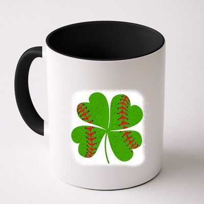 Cool Baseball St Patricks Day Catcher Shamrock Bleached Gift Mug