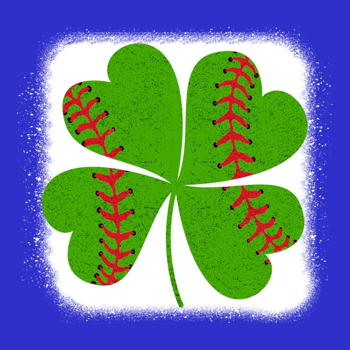 Cool Baseball St Patricks Day Catcher Shamrock Bleached Gift T-Shirt