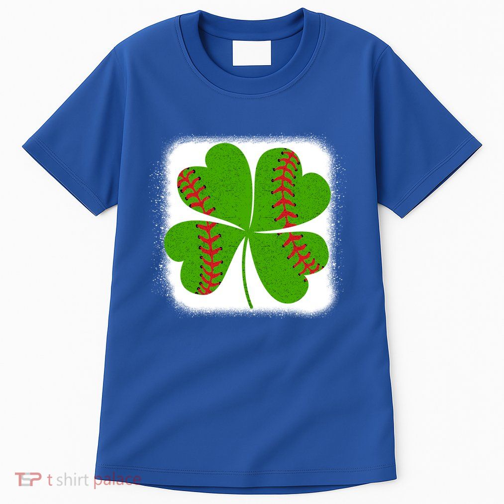 Cool Baseball St Patricks Day Catcher Shamrock Bleached Gift Tall T-Shirt