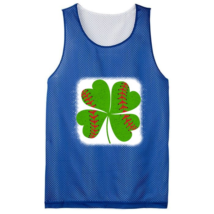 Cool Baseball St Patricks Day Catcher Shamrock Bleached Gift Mesh Reversible Basketball Jersey Tank