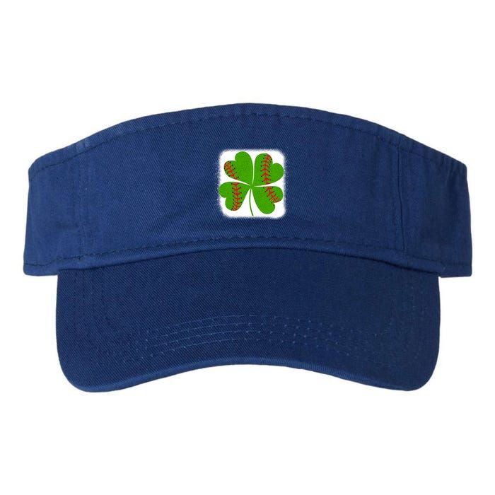 Cool Baseball St Patricks Day Catcher Shamrock Bleached Gift Visor