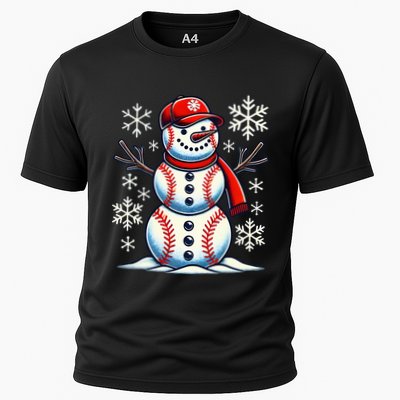 Christmas Baseball Snowman Baseball Christmas Performance Shirt