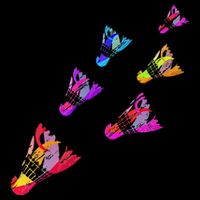 Colorful Badminton Shuttlecock Art Sports Polo