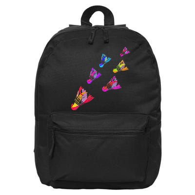 Colorful Badminton Shuttlecock Art Sports 16 in Basic Backpack