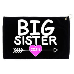 Cute Big Sister 2024 Heart Arrow Grommeted Golf Towel