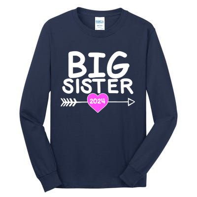 Cute Big Sister 2024 Heart Arrow Tall Long Sleeve T-Shirt