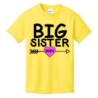 Cute Big Sister 2024 Heart Arrow Kids T-Shirt