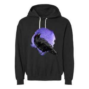 Crow Birds S For Men And Women Raven Garment-Dyed Fleece Hoodie