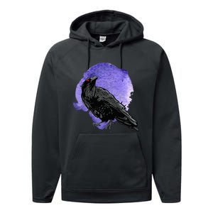 Crow Birds S For Men And Women Raven Performance Fleece Hoodie