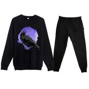 Crow Birds S For Men And Women Raven Premium Crewneck Sweatsuit Set