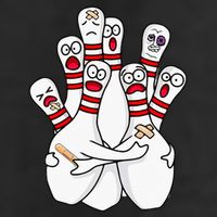 Cartoon Bowling Scared Bowling Pins Funny Sport Bowler Cool Comfort Performance Bucket Hat