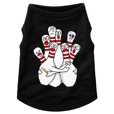 Cartoon Bowling Scared Bowling Pins Funny Sport Bowler Doggie Tank