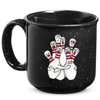 Cartoon Bowling Scared Bowling Pins Funny Sport Bowler 15oz Campfire Ceramic Mug