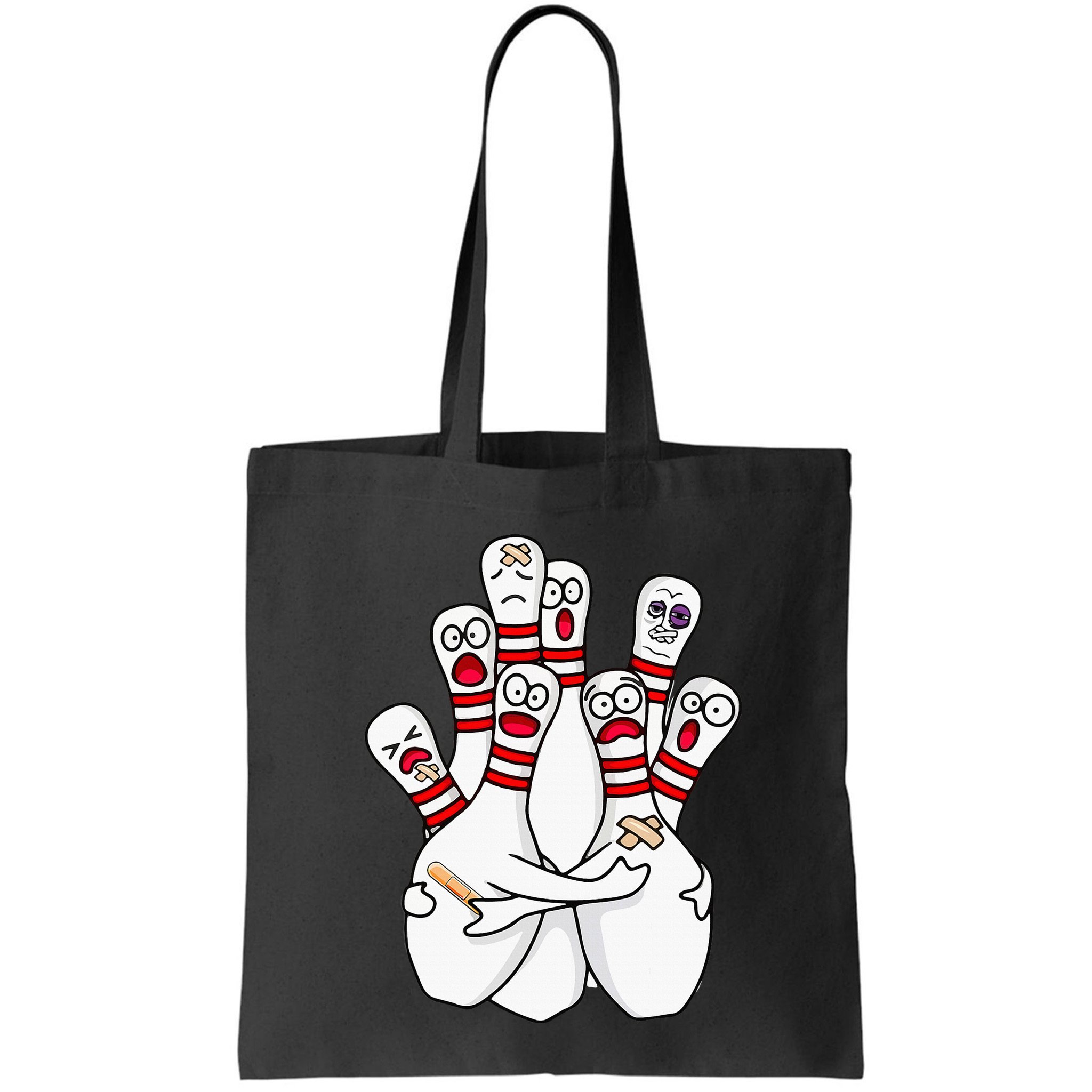 Cartoon Bowling Scared Bowling Pins Funny Sport Bowler Bag
