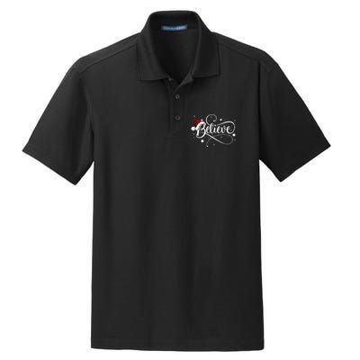 Christmas Believe Santa Claus Believe Christmas Dry Zone Grid Polo