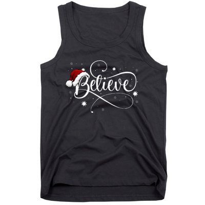 Christmas Believe Santa Claus Believe Christmas Tank Top