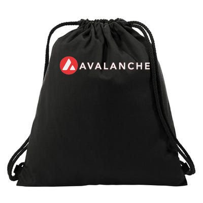 Cryptoartfolio Black Small Avalanche AVAX Crypto  Drawstring Bag