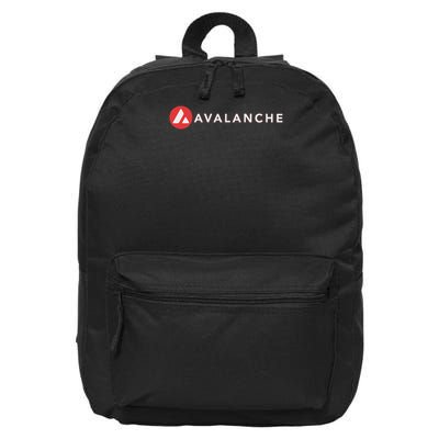 Cryptoartfolio Black Small Avalanche AVAX Crypto  16 in Basic Backpack