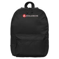 Cryptoartfolio Black Small Avalanche AVAX Crypto  16 in Basic Backpack