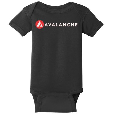 Cryptoartfolio Black Small Avalanche AVAX Crypto  Baby Bodysuit