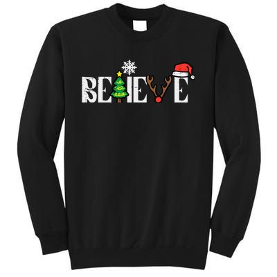 Christmas Believe Santa Xmas Boy Girl Sweatshirt