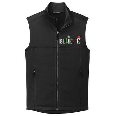 Christmas Believe Santa Xmas Boy Girl Collective Smooth Fleece Vest