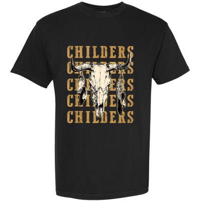 Childers Bull Skull Leopard Cow Skulls Bluegrass Music Garment-Dyed Heavyweight T-Shirt