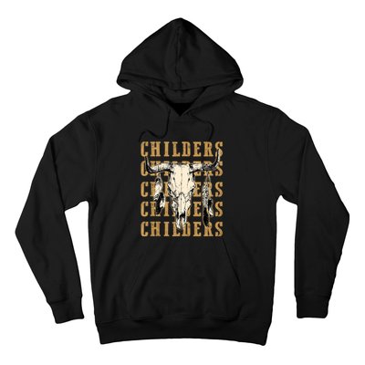 Childers Bull Skull Leopard Cow Skulls Bluegrass Music Hoodie