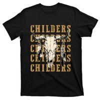 Childers Bull Skull Leopard Cow Skulls Bluegrass Music T-Shirt