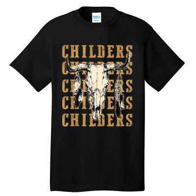 Childers Bull Skull Leopard Cow Skulls Bluegrass Music Tall T-Shirt