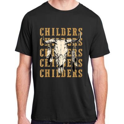 Childers Bull Skull Leopard Cow Skulls Bluegrass Music Adult ChromaSoft Performance T-Shirt